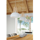 Suspension CASCO blanc/bois naturel Sollux Lighting Peach Puff