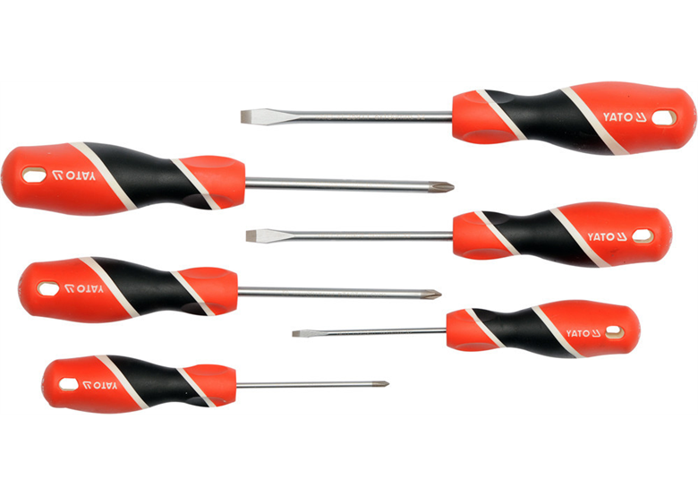 Set de tournevis plat et transversale 6 pcs. Yato YT-25965