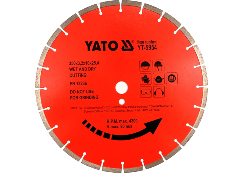 Disque diamant 400mm Yato YT-5955