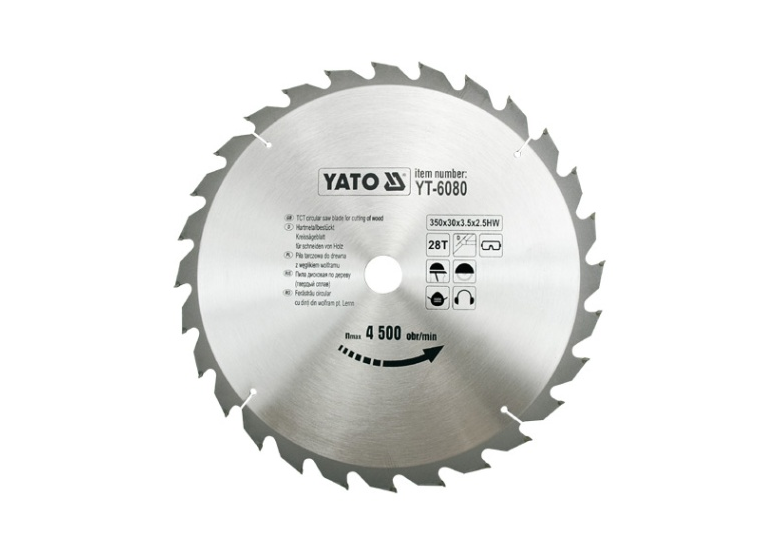 Disque à couper au carbure 350x30mm T28 Yato YT-6080