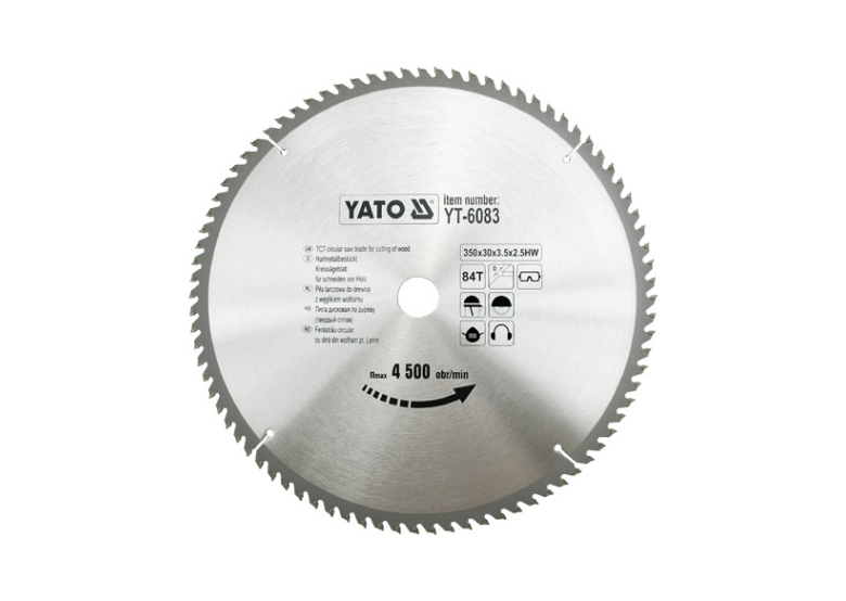 Disque à couper au carbure 350x30mm T84 Yato YT-6083