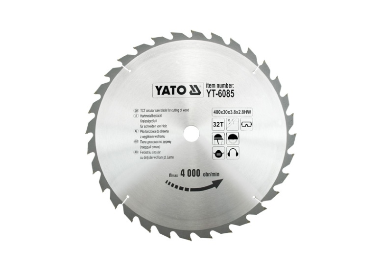 Disque à couper au carbure 400x30mm T32 Yato YT-6085